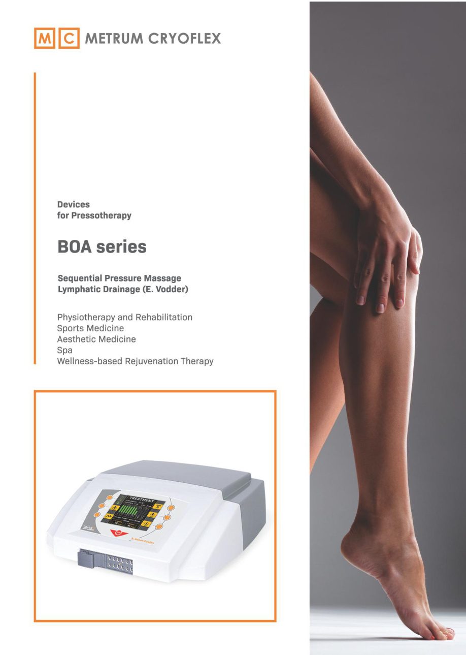 BOA series pressotherapy brochure visual