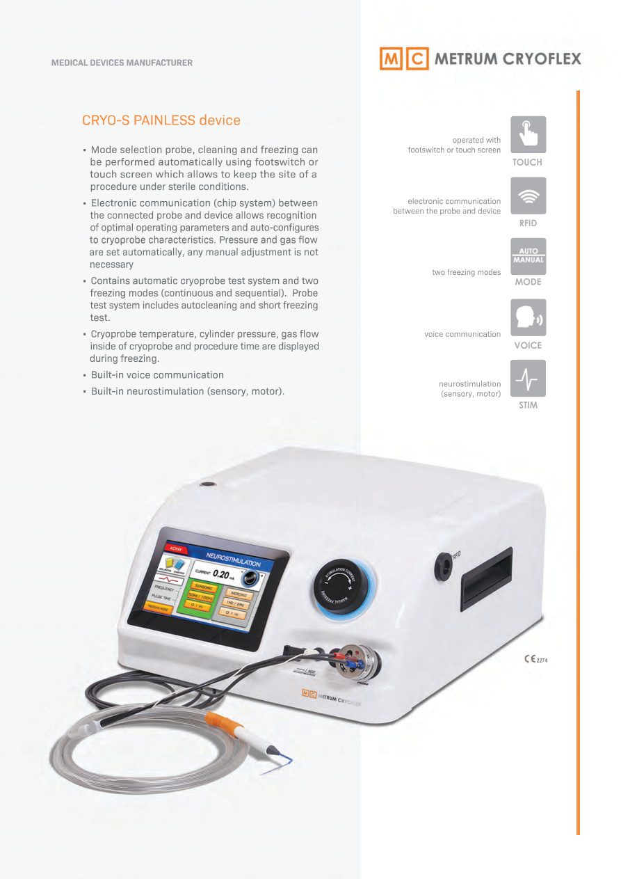 Cryo-S painless brochure visual